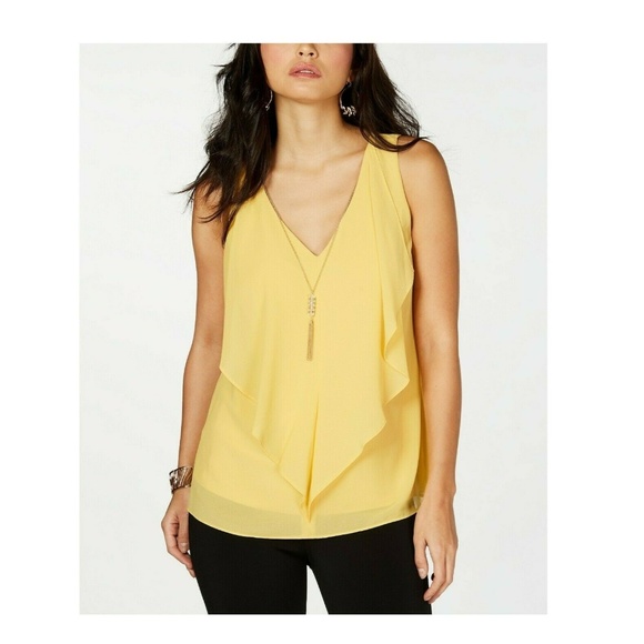 Tops - Thalia Sodi Women Size XS Golden Rise Top 1N110